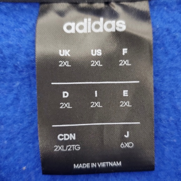 adidas Men’s Fleece Pullover Hoodie Blue - Picture 15 of 15